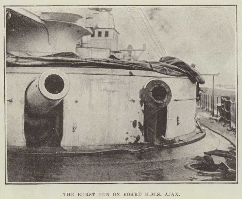 El Cañón Reventado a Bordo del HMS Ajax de English Photographer