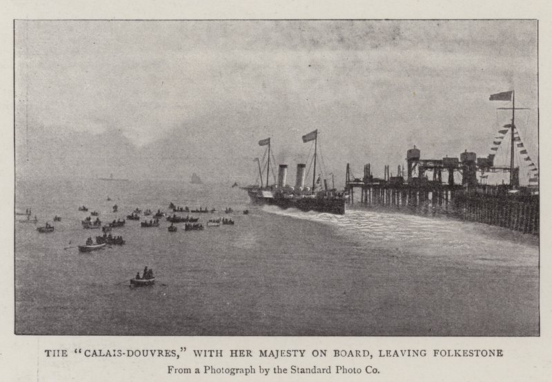 El Calais-Douvres, con Su Majestad a Bordo, saliendo de Folkestone de English Photographer