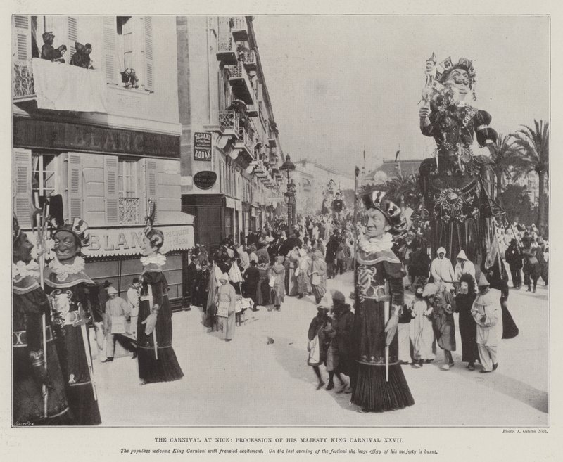 El carnaval en Niza, procesión de Su Majestad el Rey Carnaval XXVII de English Photographer