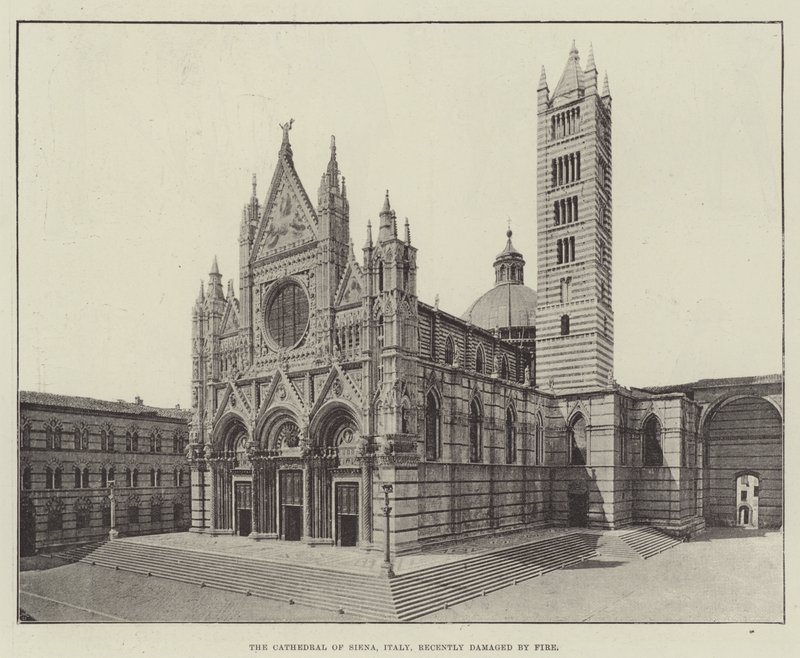 La Catedral de Siena, Italia, recientemente dañada por un Incendio de English Photographer