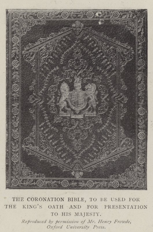 La Biblia de la Coronación, para ser usada para el Juramento del Rey y para la Presentación a Su Majestad de English Photographer