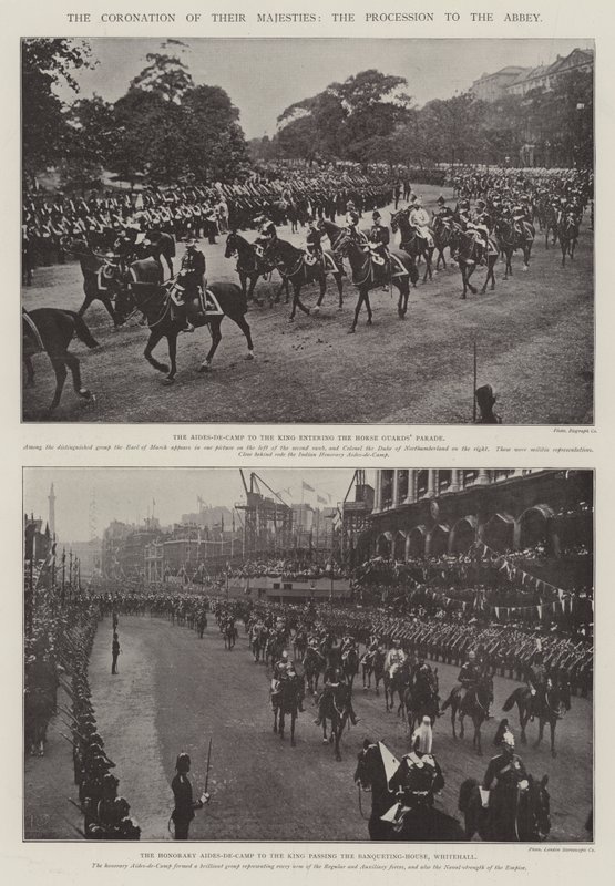 La coronación de sus majestades, la procesión a la abadía de English Photographer