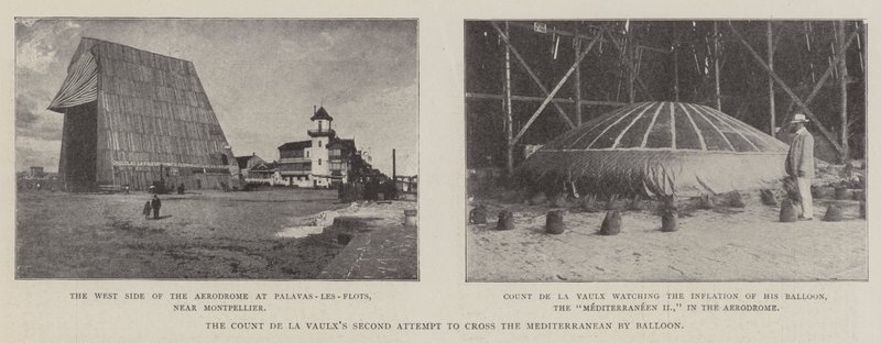 El segundo intento del conde De La Vaulx de cruzar el Mediterráneo en globo de English Photographer