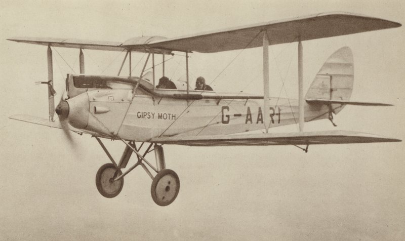De Havilland "Moth" (foto en blanco y negro) de English Photographer