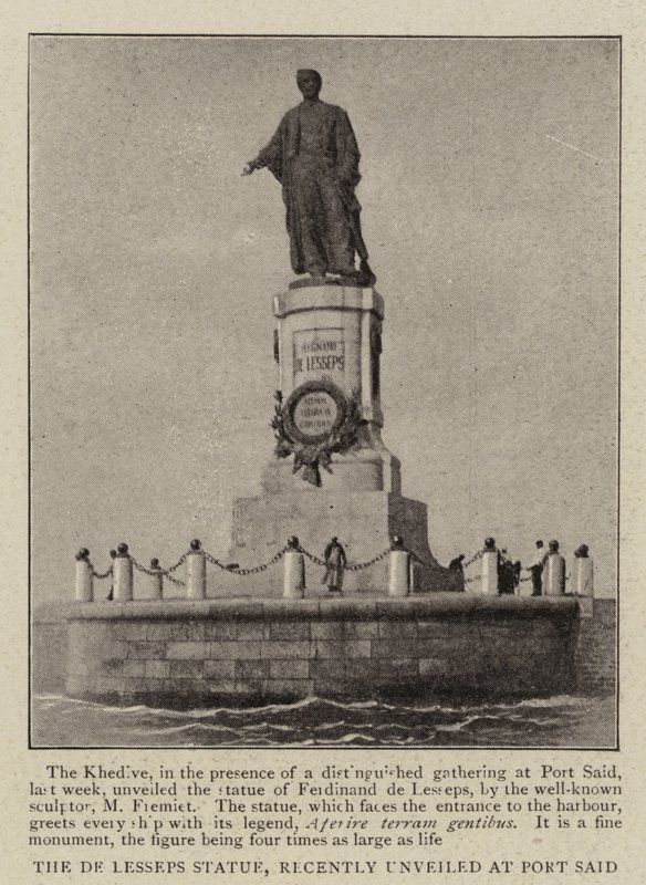 La Estatua de De Lesseps, recientemente inaugurada en Port Said de English Photographer