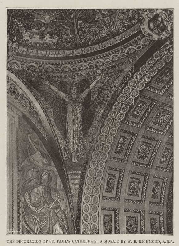 La decoración de la Catedral de San Pablo, un mosaico de W B Richmond, ARA de English Photographer