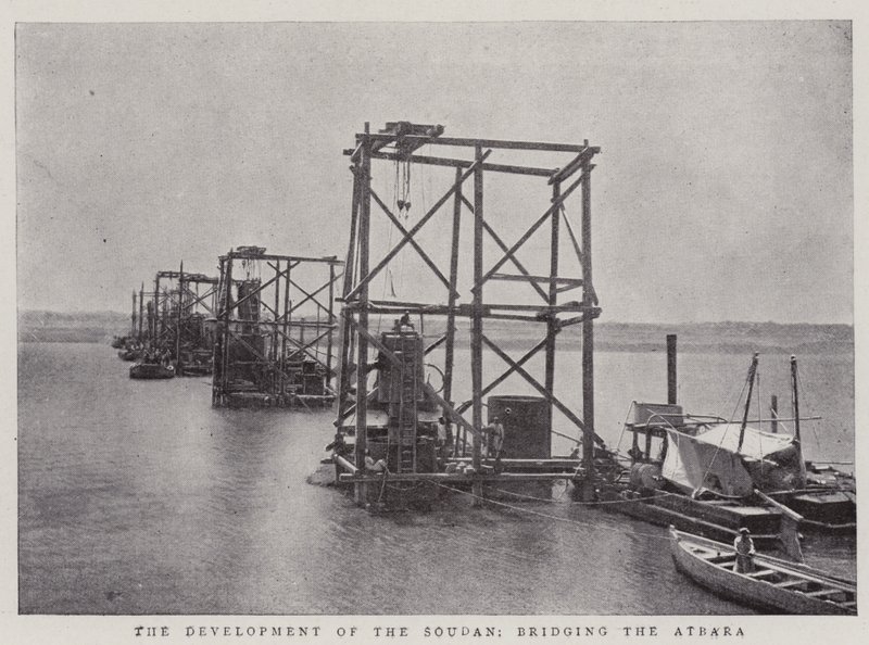 El desarrollo del Sudán, puente sobre el Atbara de English Photographer