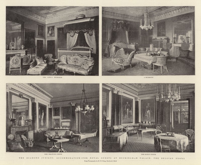 El Jubileo de Diamante, alojamiento para invitados reales en el Palacio de Buckingham, las Habitaciones Belgas de English Photographer