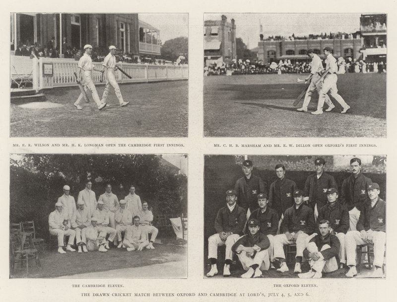 El Partido de Cricket Empatado entre Oxford y Cambridge en Lords, 4, 5 y 6 de Julio de English Photographer