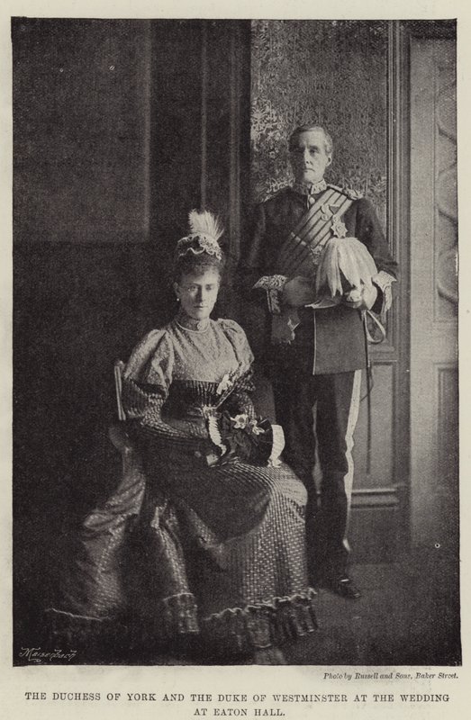 La Duquesa de York y el Duque de Westminster en la boda en Eaton Hall de English Photographer