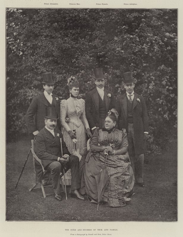 El Duque y la Duquesa de Teck y Familia de English Photographer