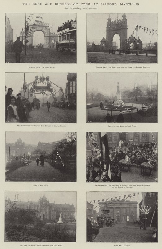 El Duque y la Duquesa de York en Salford, 25 de marzo de English Photographer