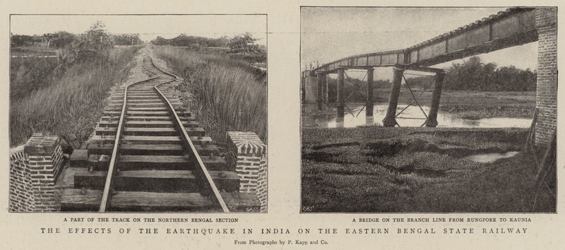 Los Efectos del Terremoto en India en el Ferrocarril Estatal de Bengala Oriental de English Photographer