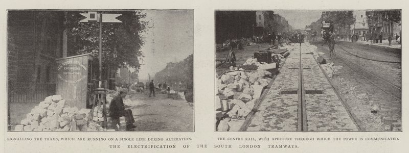 La electrificación de los tranvías del sur de Londres de English Photographer
