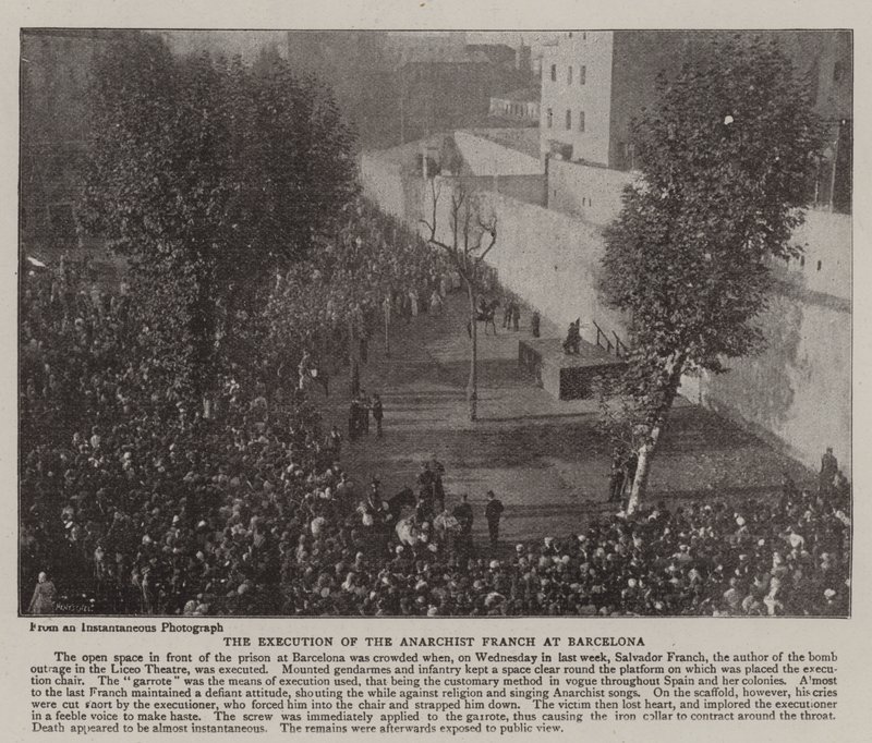 La ejecución del anarquista Franch en Barcelona de English Photographer