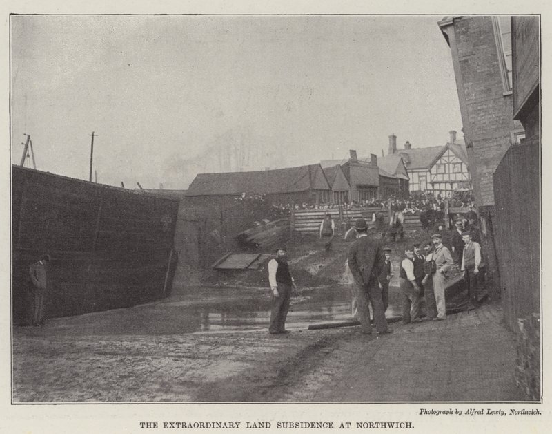 El extraordinario hundimiento de tierra en Northwich de English Photographer