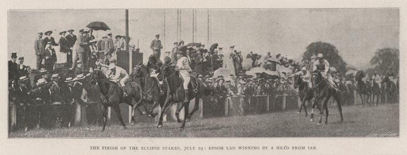 El Final de las Estacas Eclipse, 19 de Julio, Epsom Lad Ganando por una Cabeza de Ian de English Photographer