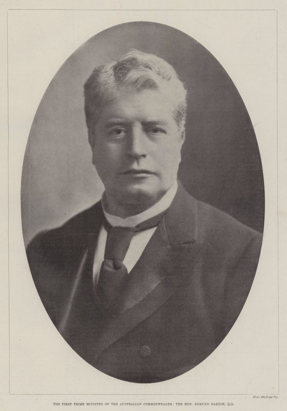 El primer primer ministro de la Commonwealth de Australia, el honorable Edmund Barton, QC de English Photographer