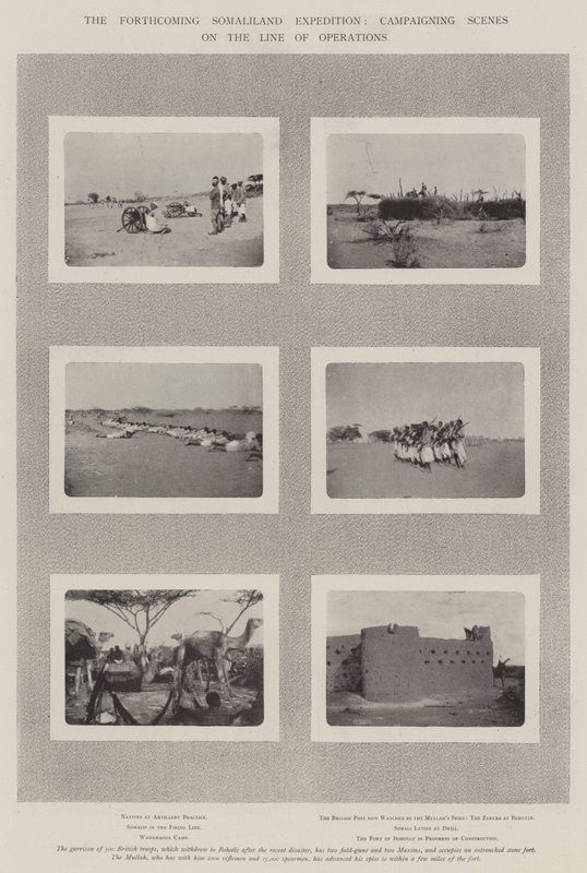 La próxima expedición a Somalilandia, escenas de campaña en la línea de operaciones de English Photographer