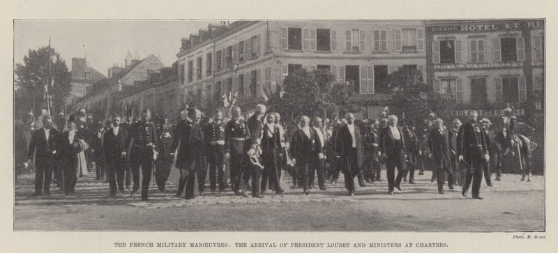Las Maniobras Militares Francesas, la Llegada del Presidente Loubet y Ministros a Chartres de English Photographer