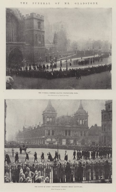 El funeral del Sr. Gladstone de English Photographer