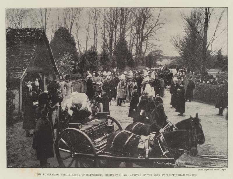 El Funeral del Príncipe Enrique de Battenberg, 5 de febrero de 1896, Llegada del Cuerpo a la Iglesia de Whippingham de English Photographer