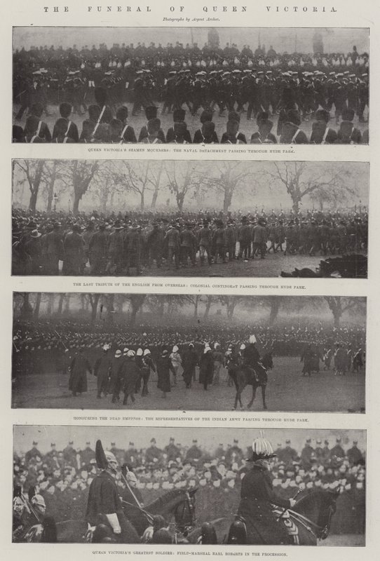 El funeral de la reina Victoria de English Photographer