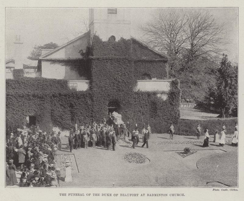 El funeral del Duque de Beaufort en la iglesia de Badminton de English Photographer