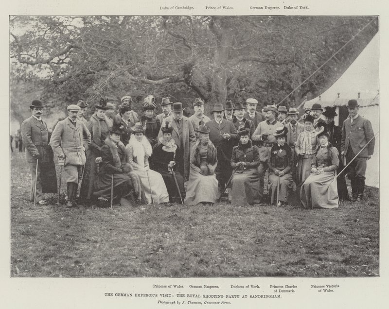 La Visita del Emperador Alemán, la Fiesta de Tiro Real en Sandringham de English Photographer
