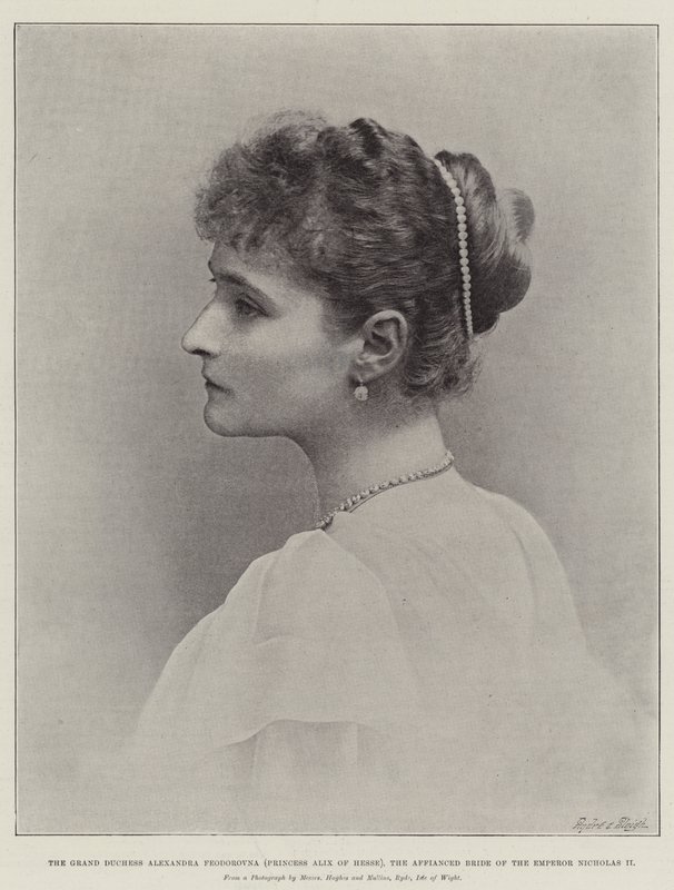 La Gran Duquesa Alexandra Feodorovna (Princesa Alix de Hesse), la prometida del Emperador Nicolás II de English Photographer