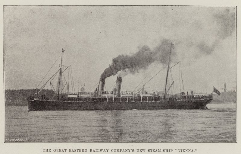 El nuevo barco de vapor de la Compañía de Ferrocarriles del Este, Viena de English Photographer