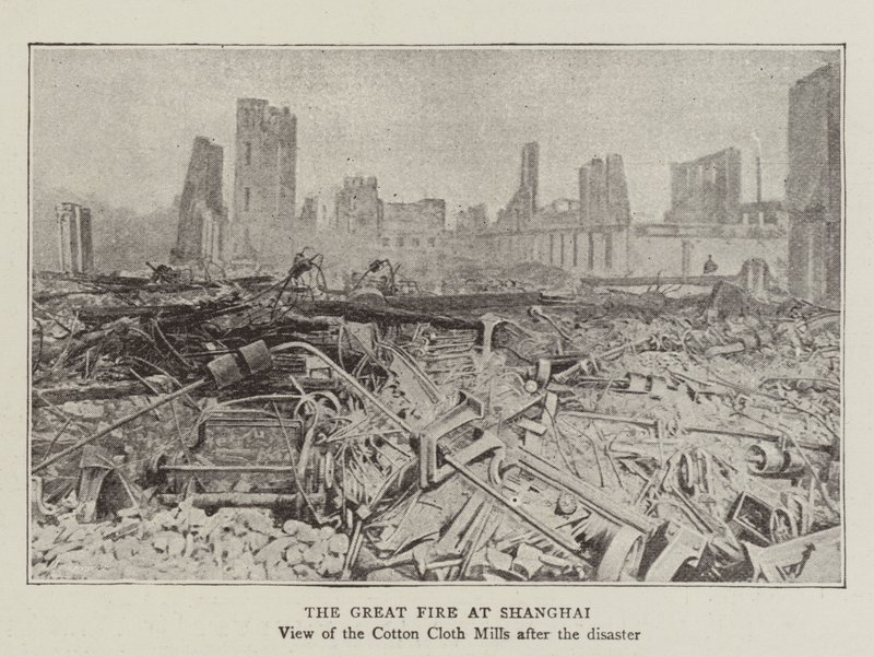 El gran incendio en Shanghái de English Photographer