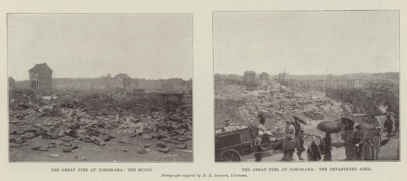El gran incendio en Yokohama de English Photographer