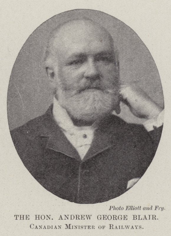 El honorable Andrew George Blair, ministro de Ferrocarriles de Canadá de English Photographer