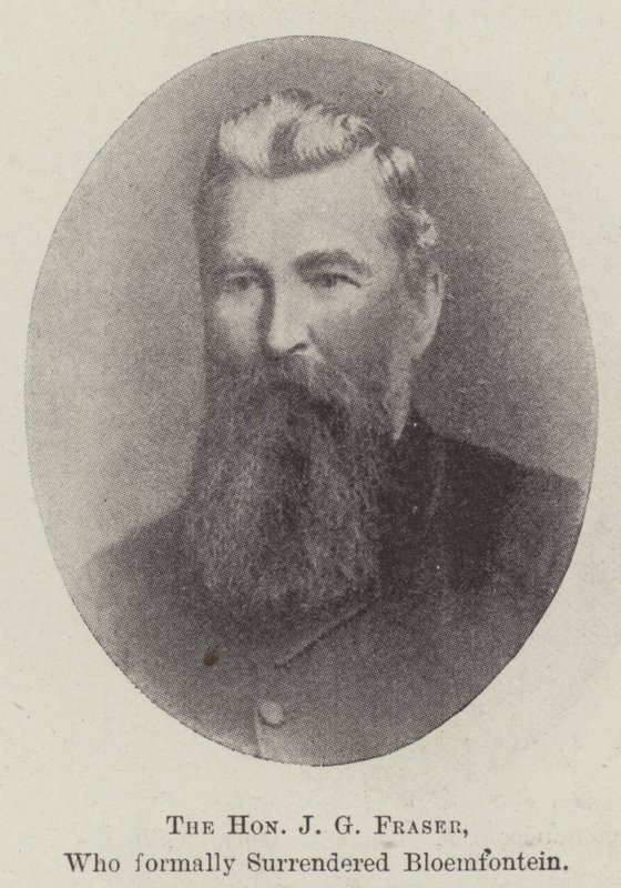 El Honorable J G Fraser, quien rindió formalmente Bloemfontein de English Photographer