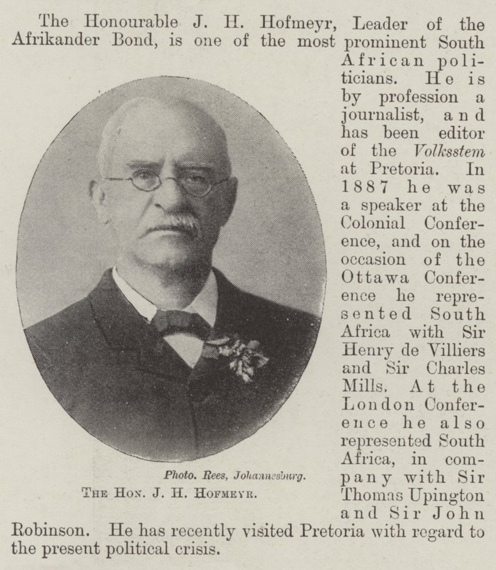 El honorable J H Hofmeyr de English Photographer
