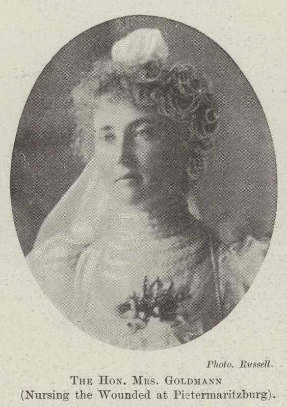 La honorable Sra. Goldmann, cuidando a los heridos en Pietermaritzburg de English Photographer