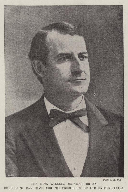El Honorable William Jennings Bryan, candidato demócrata a la presidencia de los Estados Unidos de English Photographer
