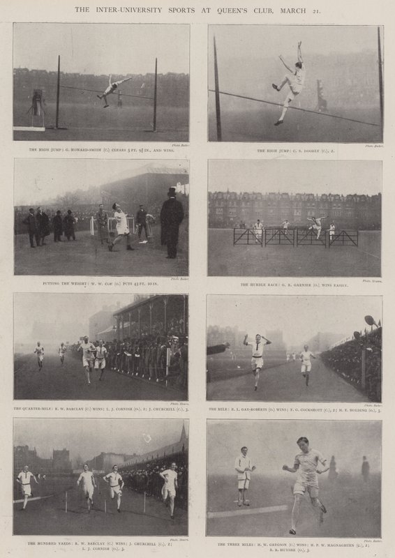 Los deportes interuniversitarios en Queens Club, 21 de marzo de English Photographer