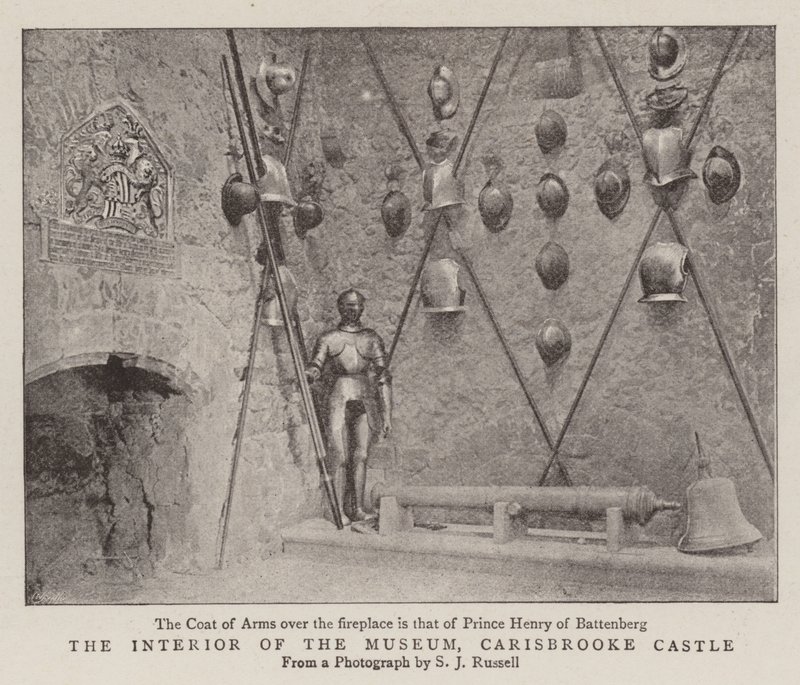 El interior del museo, Castillo de Carisbrooke de English Photographer