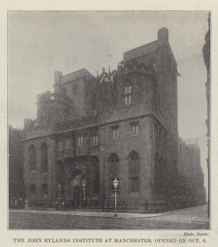 El Instituto John Rylands en Manchester, inaugurado el 6 de octubre de English Photographer