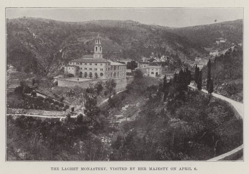 El Monasterio de Laghet, visitado por Su Majestad el 6 de abril de English Photographer