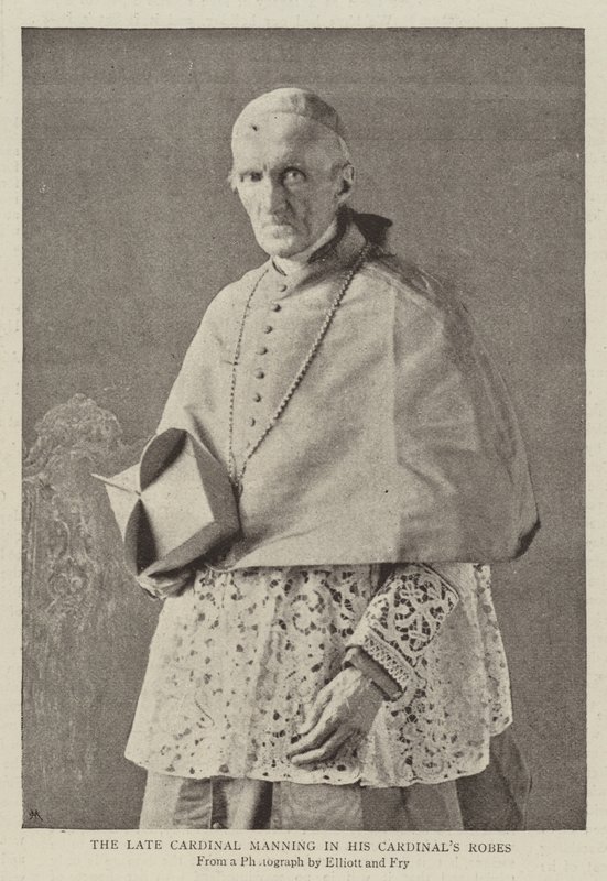 El difunto Cardenal Manning en sus vestiduras de cardenal de English Photographer