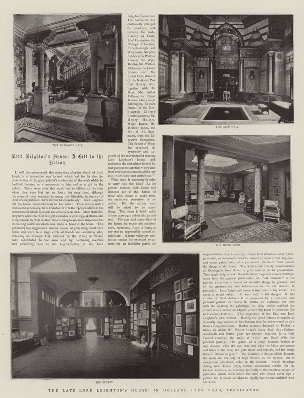 La casa del difunto Lord Leighton, en Holland Park Road, Kensington de English Photographer