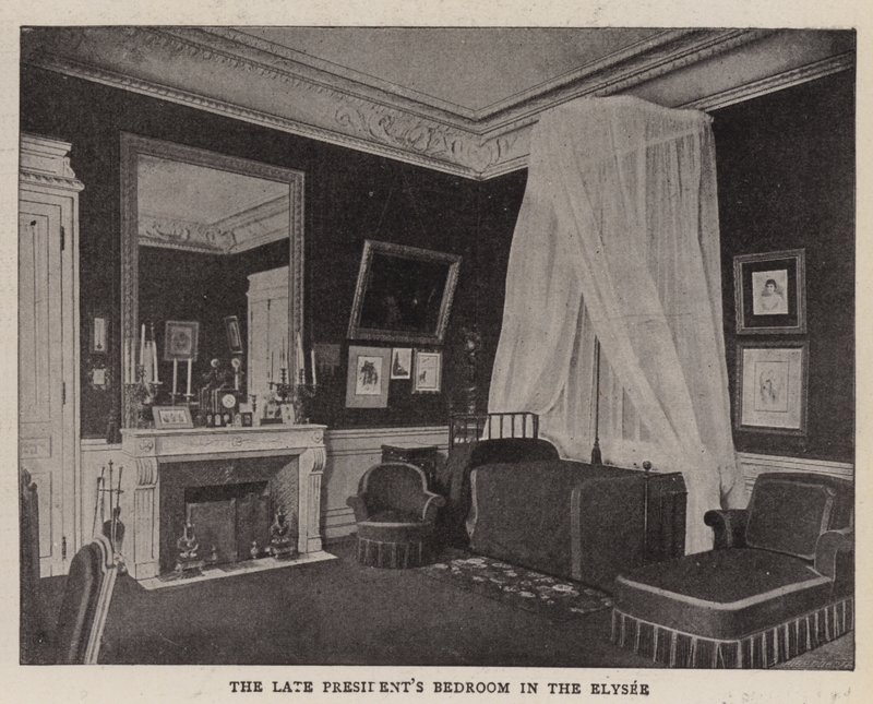 El dormitorio del difunto Presidente en el Elíseo de English Photographer