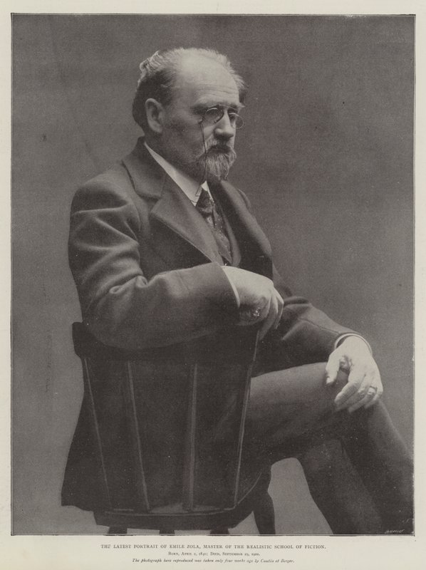 El último retrato de Emile Zola, maestro de la escuela realista de ficción de English Photographer