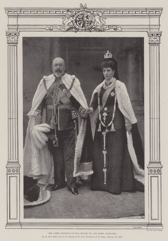 El último retrato del Rey Eduardo VII y la Reina Alexandra de English Photographer