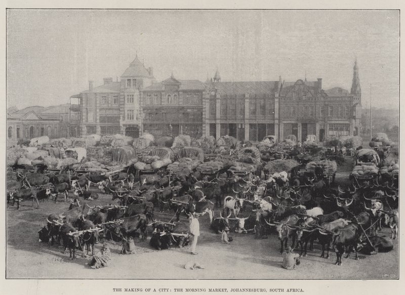 La Creación de una Ciudad, el Mercado Matutino, Johannesburgo, Sudáfrica de English Photographer