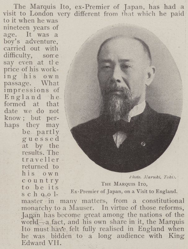 El Marqués Ito, Ex-Premier de Japón, en una Visita a Inglaterra de English Photographer