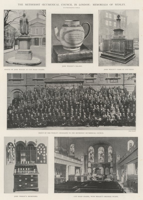 El Consejo Ecuménico Metodista en Londres, Memoriales de Wesley de English Photographer